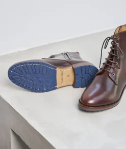 Femme Paire et Fils Boots-boots À lacets femme cuir marron