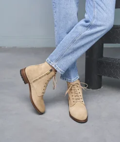 Femme Paire et Fils Boots-BOOTS À LACETS FEMME DAIM