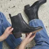 Femme Paire et Fils Boots-Boots à talonEN CUIR NOIR