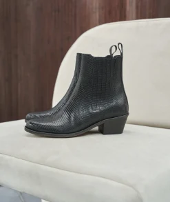 Femme Paire et Fils Boots-Boots à talonEN CUIR NOIR