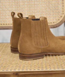 Homme Paire et Fils Bottines-Bottine western en daim