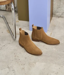 Homme Paire et Fils Bottines-Bottine western en daim