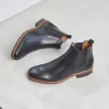 Homme Paire et Fils Bottines-Bottines chelsea à crampons en cuir noir