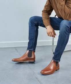 Homme Paire et Fils Bottines-Bottines chelsea À crampons en cuir 
