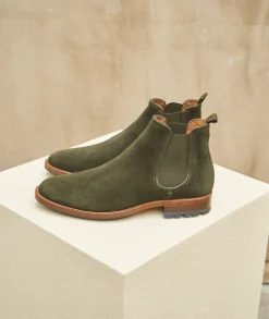 Homme Paire et Fils Bottines-Bottines chelsea à crampons en daim