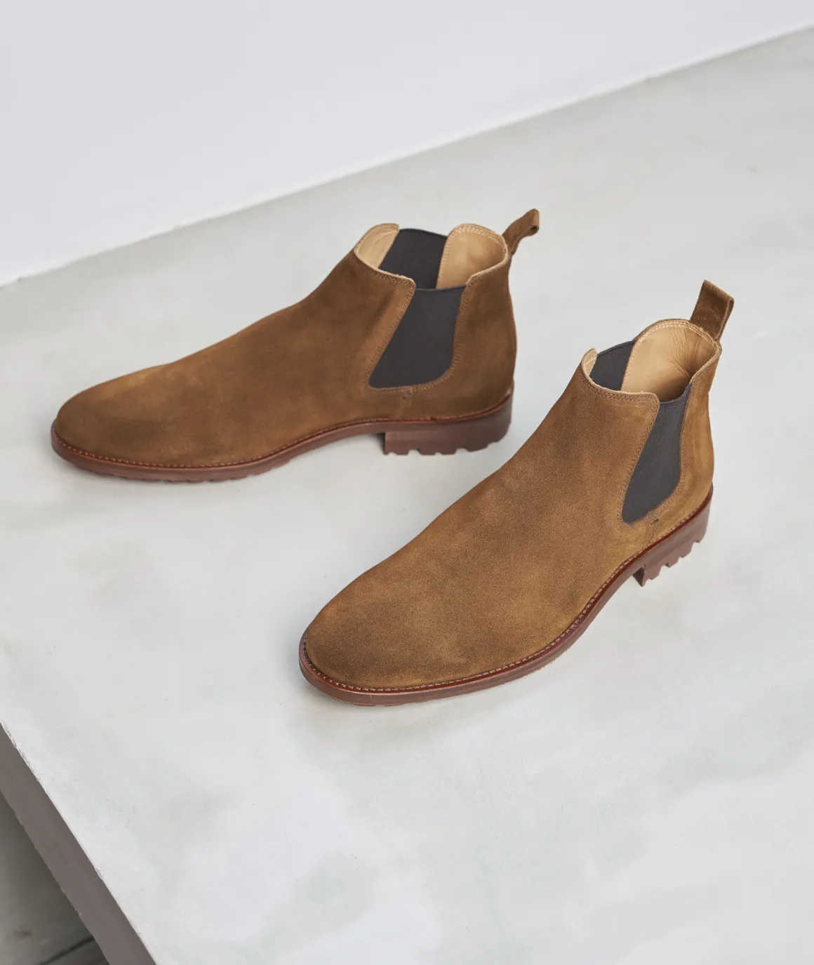 Homme Paire et Fils Bottines-Bottines chelsea commando daimfeuilles mortes