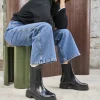 Femme Paire et Fils Boots-BOTTINES CHELSEA CUIR NOIR vernis