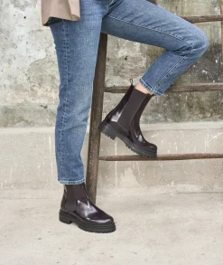 Femme Paire et Fils Boots-BOTTINES CHELSEA en CUIR