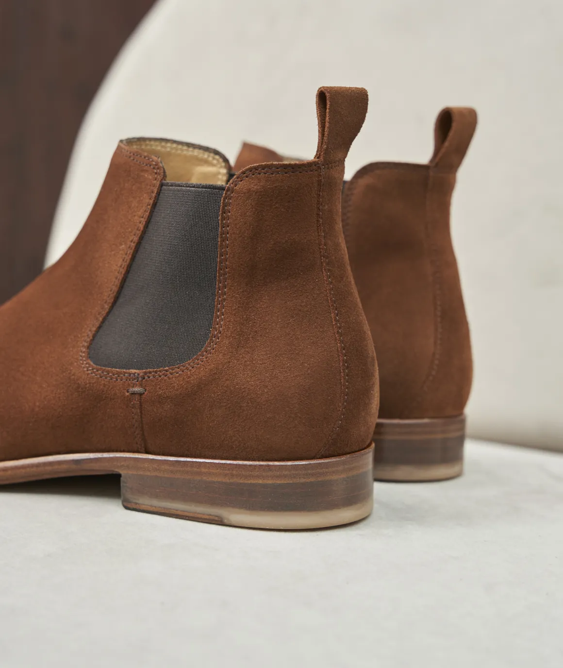 Homme Paire et Fils Bottines-Bottines chelsea en daim marron