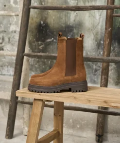 Femme Paire et Fils Boots-BOTTINES CHELSEA FEMME daim