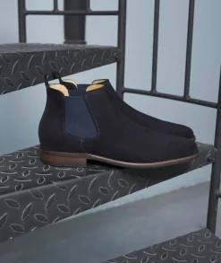 Homme Paire et Fils Bottines-Bottines chelsea homme en daim bleu nuit