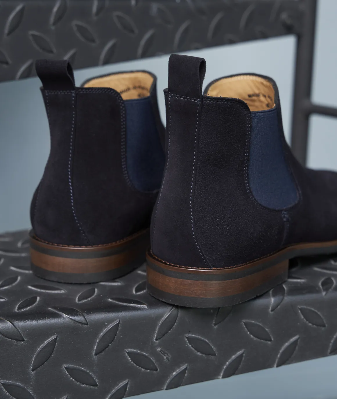 Homme Paire et Fils Bottines-Bottines chelsea homme en daim bleu nuit