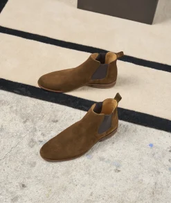 Homme Paire et Fils Bottines-Bottines chelseaen daim