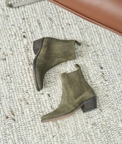 Femme Paire et Fils Boots-BOTTINES FEMME EN DAIM