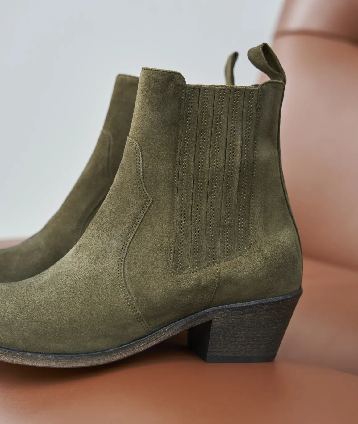 Femme Paire et Fils Boots-BOTTINES FEMME EN DAIM