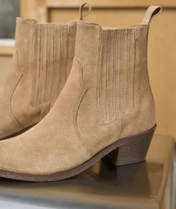 Femme Paire et Fils Boots-BOTTINES FEMME EN DAIM
