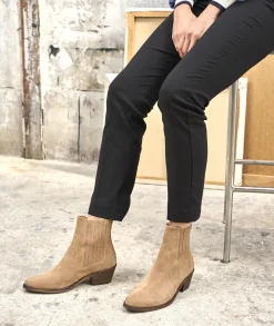 Femme Paire et Fils Boots-BOTTINES FEMME EN DAIM
