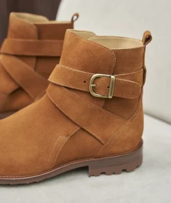 Homme Paire et Fils Bottines-Bottines Jodhpur en daim