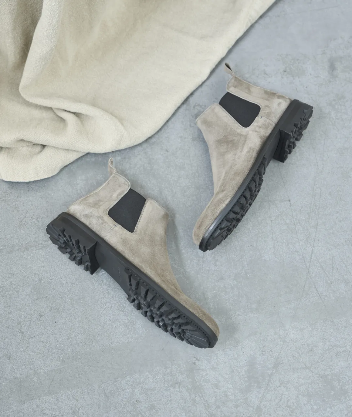 Homme Paire et Fils Bottines-Chelsea boots commando en daim