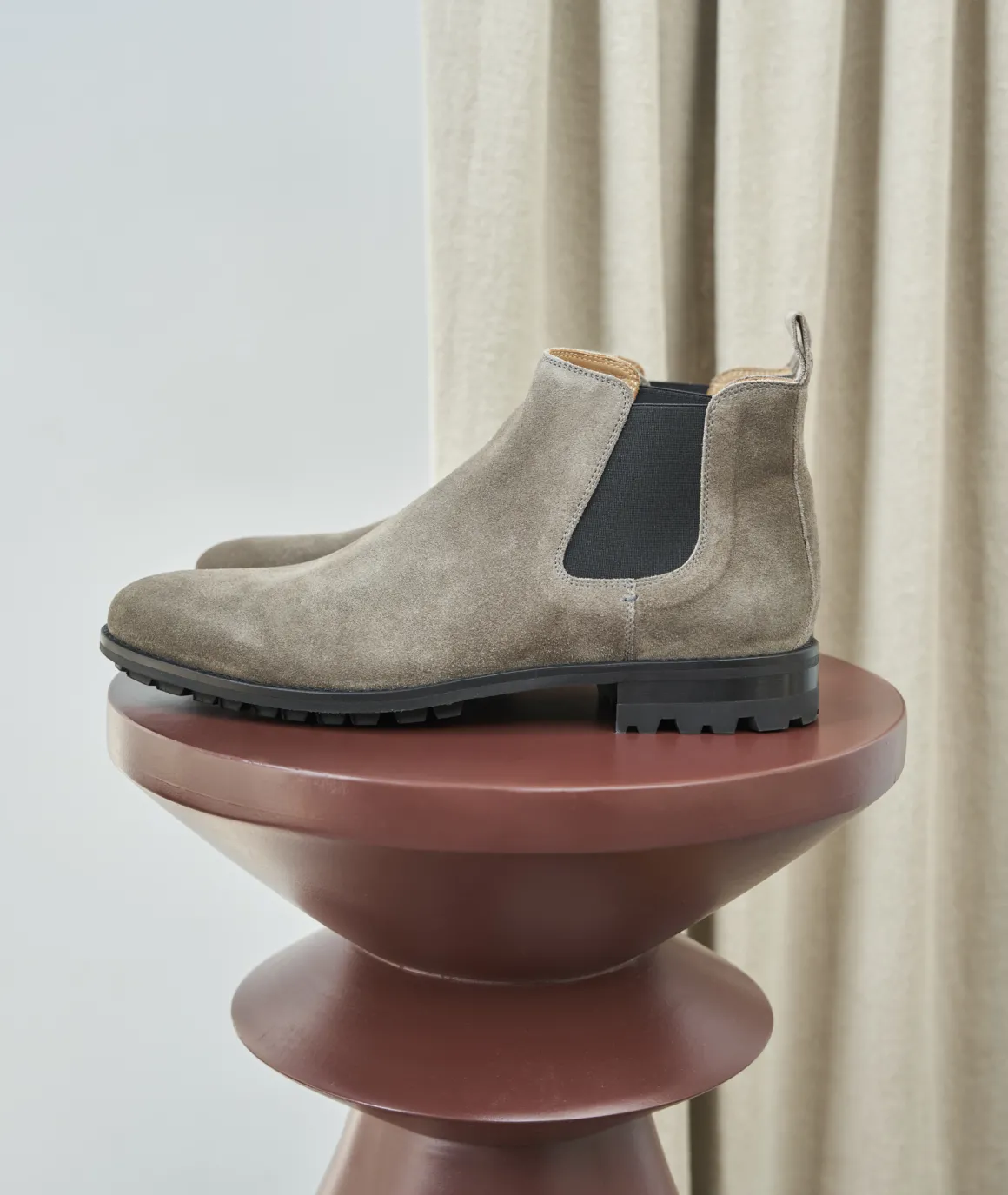 Homme Paire et Fils Bottines-Chelsea boots commando en daim