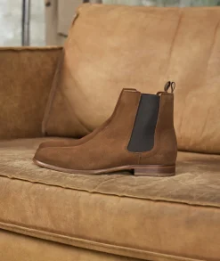 Homme Paire et Fils Bottines-chelsea boots en daim