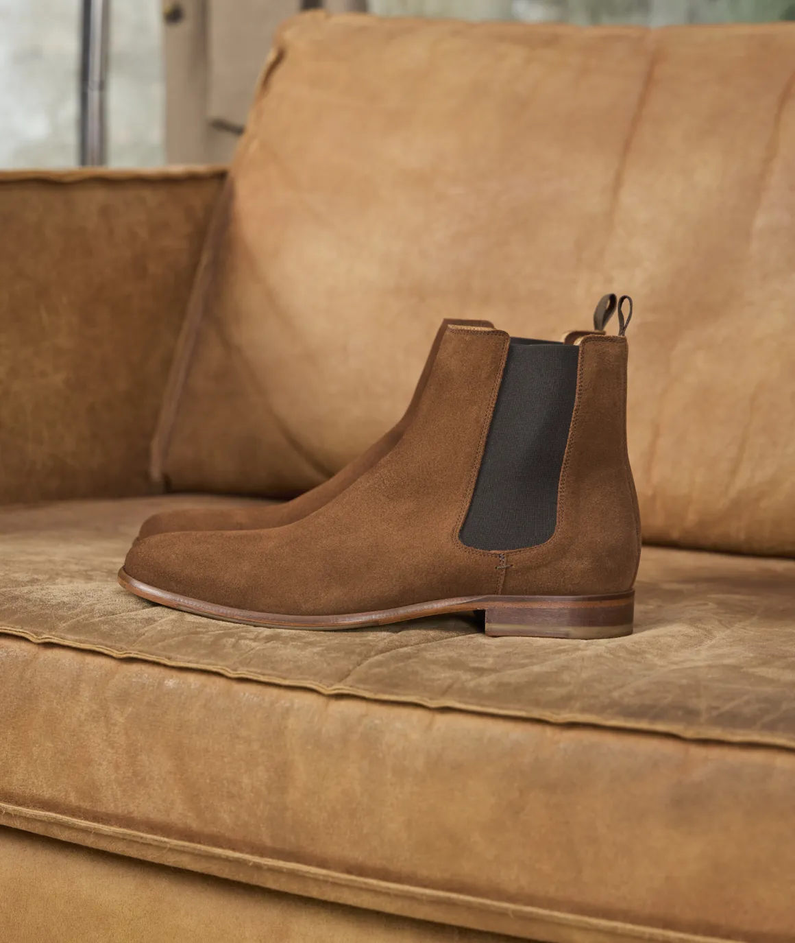 Homme Paire et Fils Bottines-chelsea boots en daim