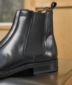 Homme Paire et Fils Bottines-chelsea boots montantes en cuir