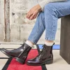 Femme Paire et Fils Boots-combat boots cuir