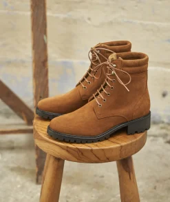 Femme Paire et Fils Boots-Combat boots en daim