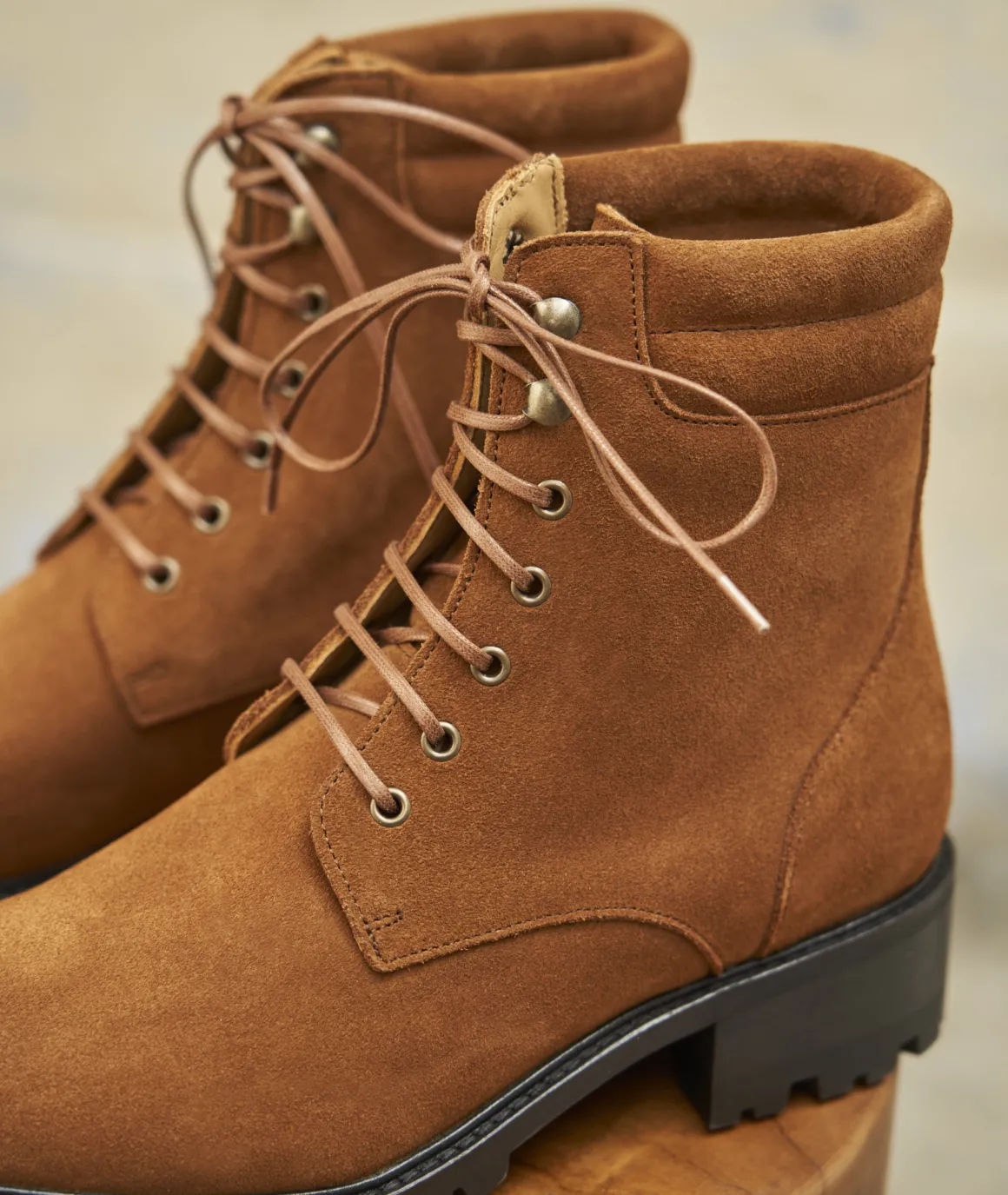 Femme Paire et Fils Boots-Combat boots en daim