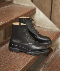 Femme Paire et Fils Boots-Combat boots femme en cuir