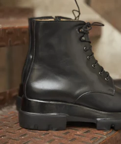 Femme Paire et Fils Boots-Combat boots femme en cuir