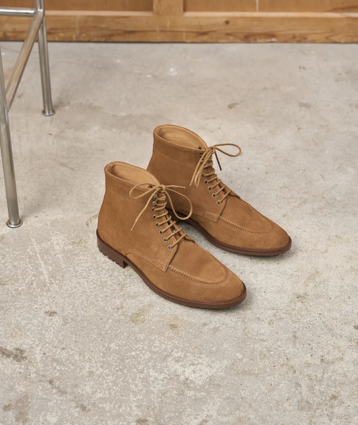 Homme Paire et Fils Combat Boots Homme-Combat boots homme en daim
