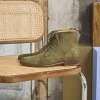 Homme Paire et Fils Combat Boots Homme-Combat boots homme en daim