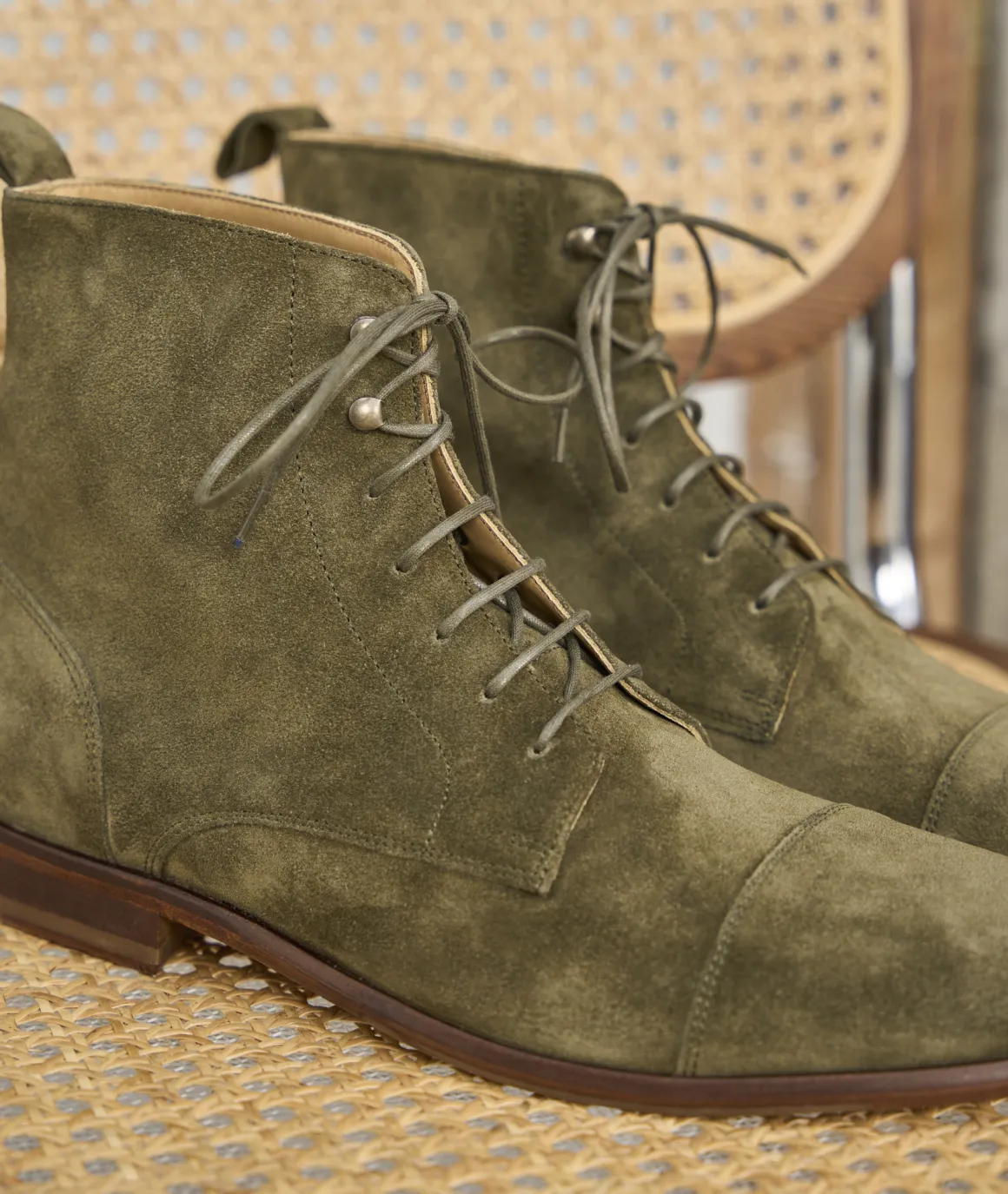 Homme Paire et Fils Combat Boots Homme-Combat boots homme en daim