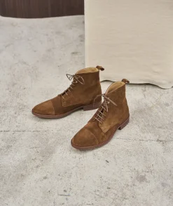 Homme Paire et Fils Combat Boots Homme-Combat boots homme en daim