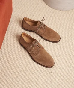 Homme Paire et Fils Derbies Et Richelieu-Derbies à crampons en daim marron coco