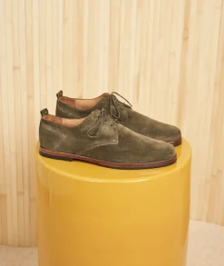 Homme Paire et Fils Derbies Et Richelieu-Derbies homme en daim kaki