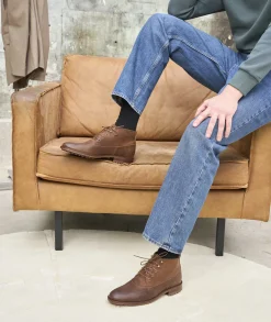 Homme Paire et Fils Desert Boots-Desert boots en cuir
