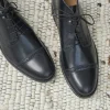 Homme Paire et Fils Desert Boots-Desert boots en cuir noir