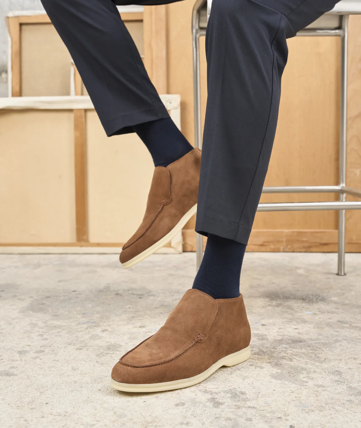 Homme Paire et Fils Desert Boots-Desert boots en daim