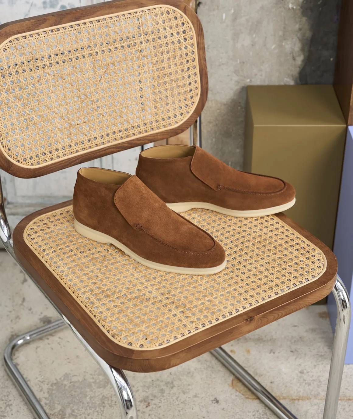 Homme Paire et Fils Desert Boots-Desert boots souple daim
