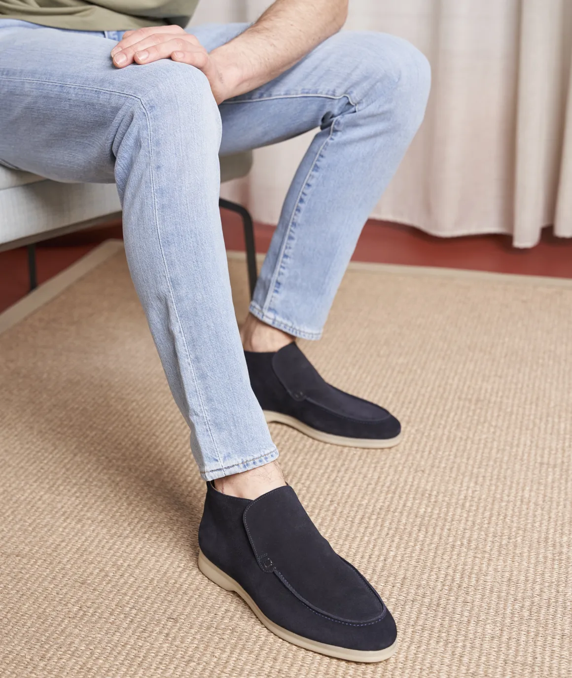Homme Paire et Fils Desert Boots-Desert bootshomme en daim marine