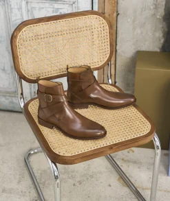 Homme Paire et Fils Bottines-Jodhpur en cuir patiné