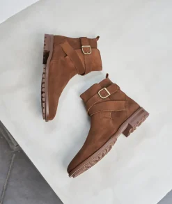 Homme Paire et Fils Bottines-Jodhpur en daim marron