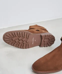 Homme Paire et Fils Bottines-Jodhpur en daim marron