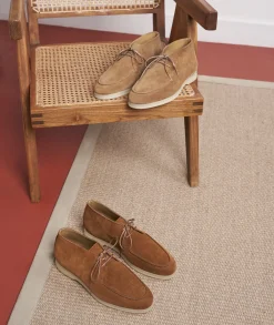 Homme Paire et Fils Mocassins-Mocassin en daim