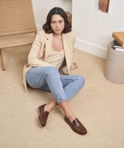Femme Paire et Fils Mocassins Et Derbies-Mocassin femme cuir patiné