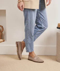 Femme Paire et Fils Mocassins Et Derbies-Mocassin femme daim ardoise