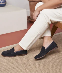 Femme Paire et Fils Mocassins Et Derbies-Mocassin femme en daim marine